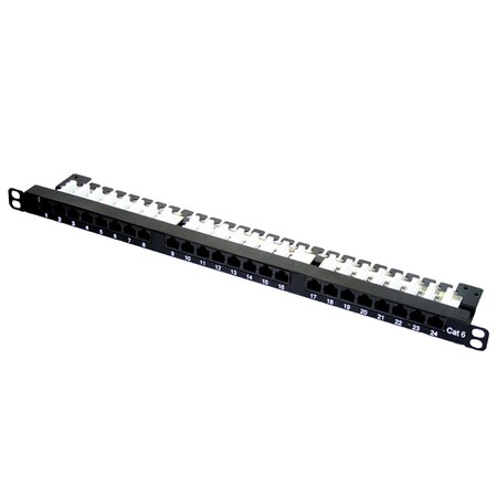 Quest Technology International Cat6 Utp Patch Panel - 24-Port, High-Density 19" Rack Mnt, 1/2U NPP-6124